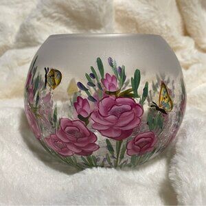 Painted Glass Tealight Holder